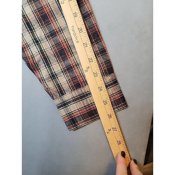 prAna Button Up Flannel Shirt Men's Small Brown Plaid Organic Cotton, NWT $79 - Picture 7 of 8